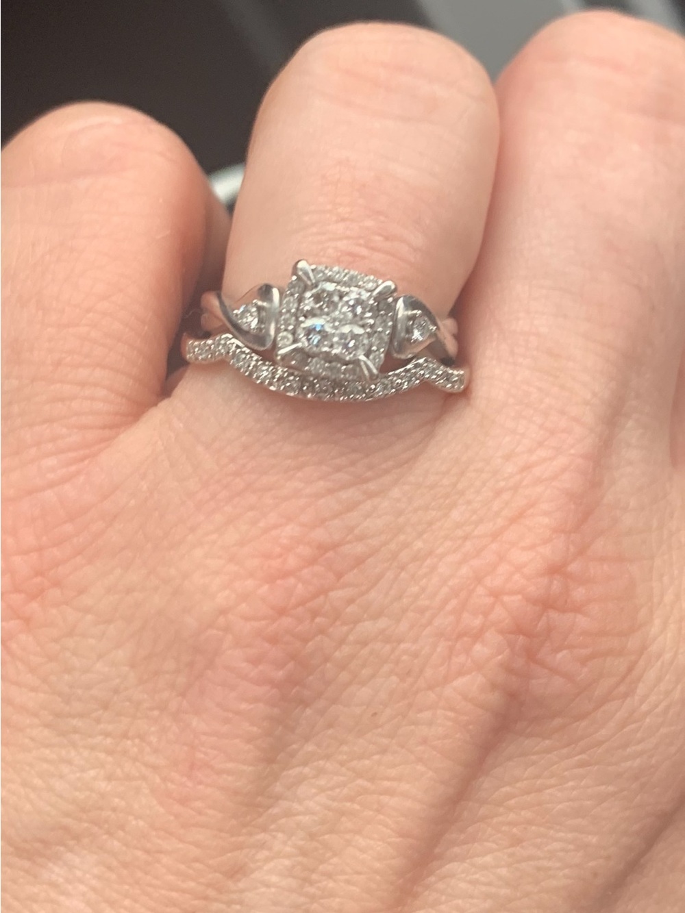 10 k white gold Bridal Ring Set
